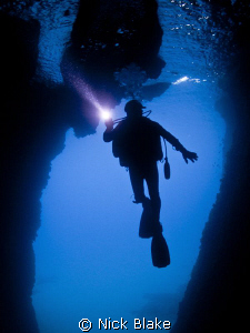 A dive in the Gozo caves. by Nick Blake 
